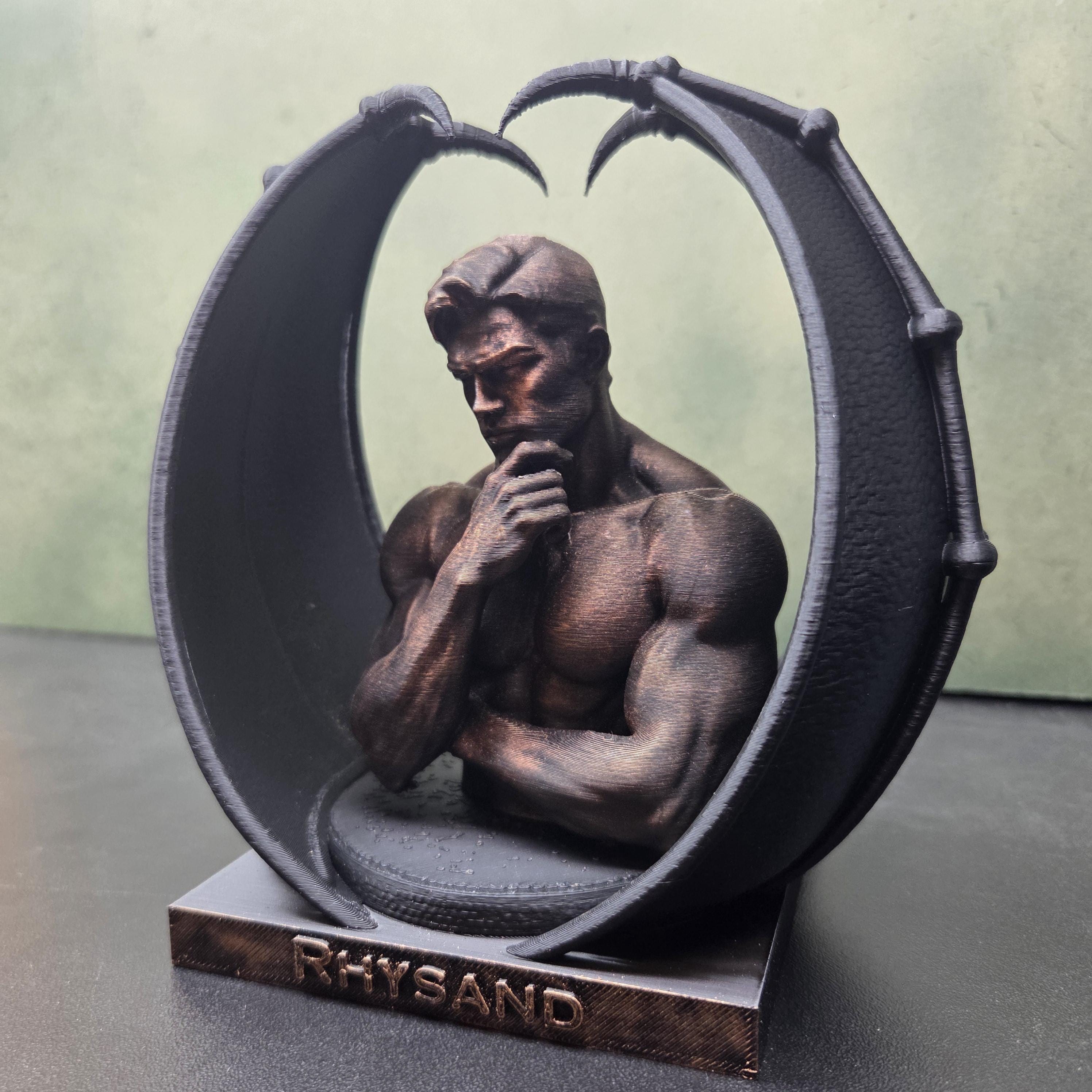 ACOTAR Bat Boys Statue | Rhysand Cassian Azriel | Night Court Book Decor | Romantasy Bookshelf Decor | Fantasy Fae Gift