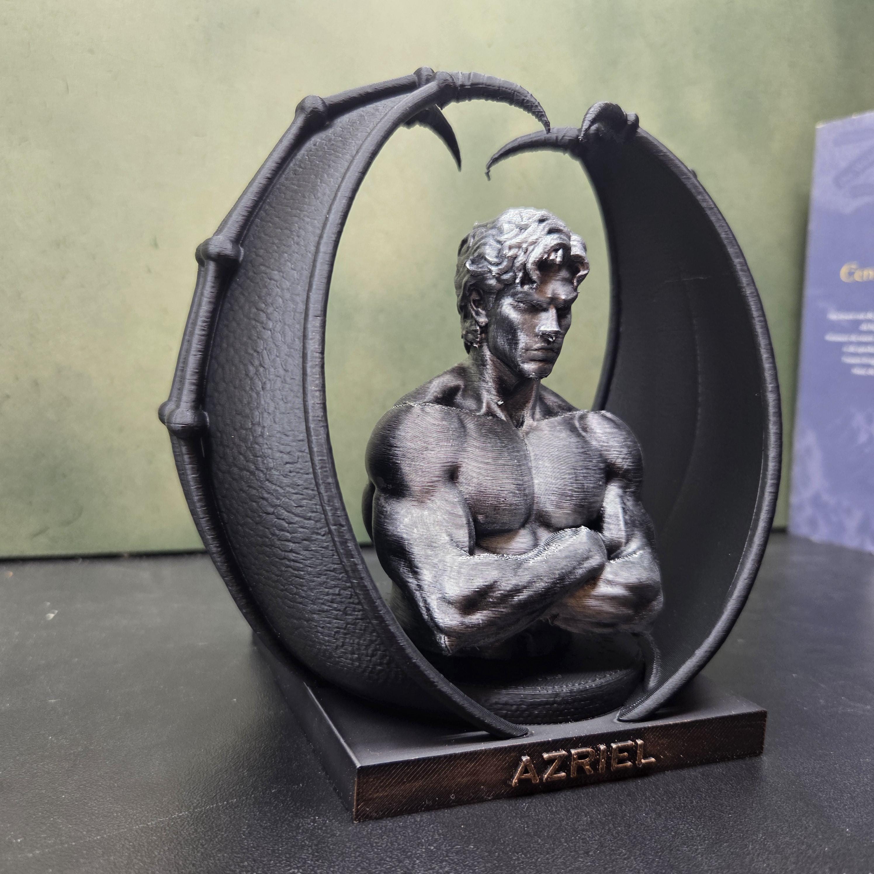 ACOTAR Azriel Bat Boys Statue | Rhysand Cassian Azriel | Night Court Book Decor | Romantasy Bookshelf Decor | Fantasy Fae Gift