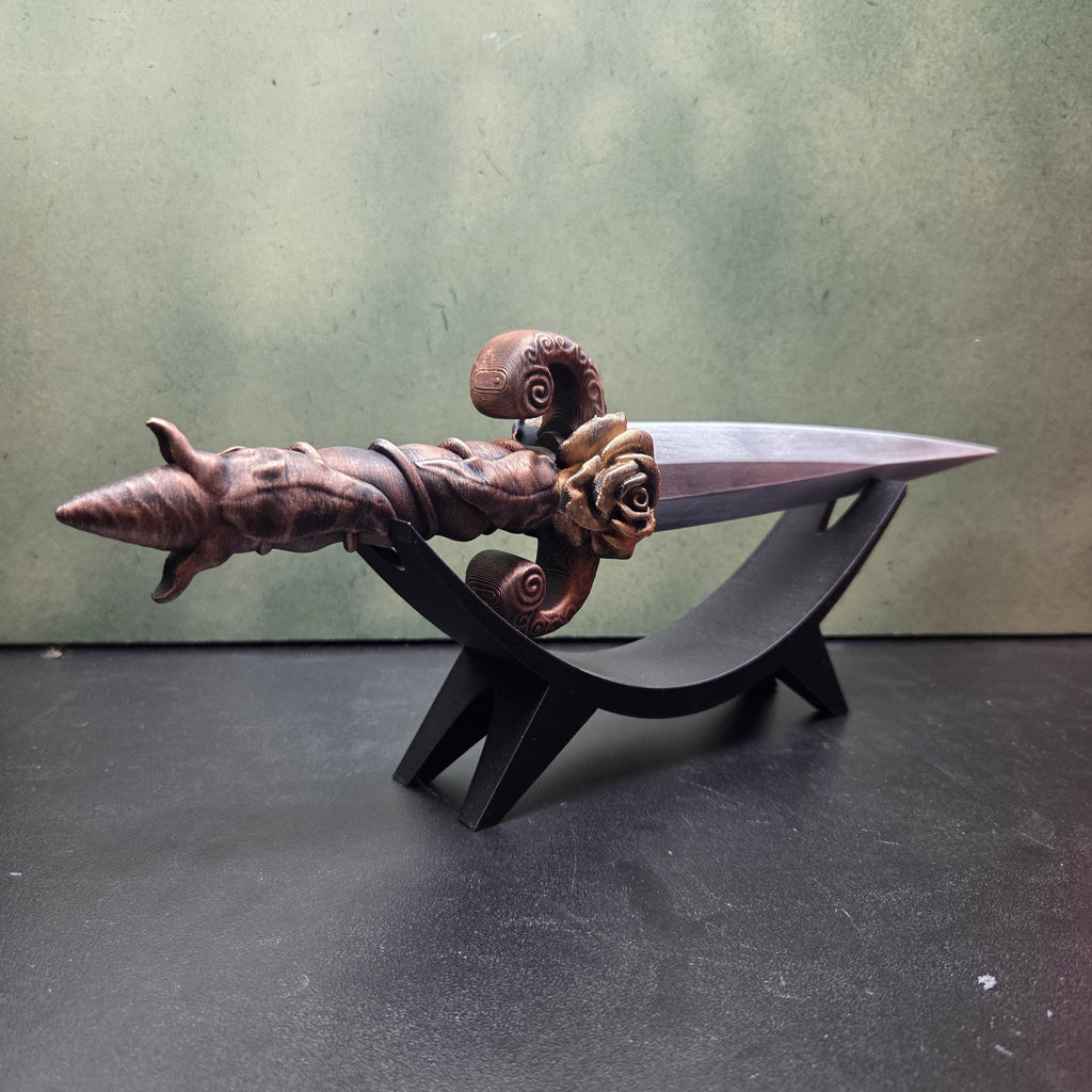 Fantasy Dagger with Display Stand, Decorative Dagger, Medieval Shelf Decor, Gothic Home Decor, Fantasy Gift, Collector Display