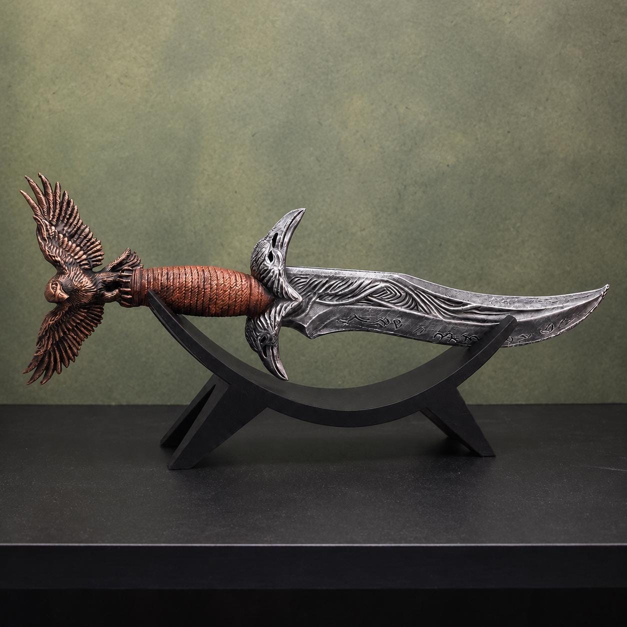 Fantasy Dagger with Display Stand, Decorative Dagger, Medieval Shelf Decor, Gothic Home Decor, Fantasy Gift, Collector Display