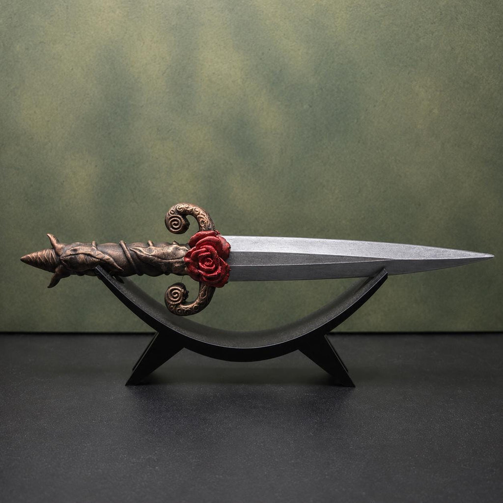 Fantasy Dagger with Display Stand, Decorative Dagger, Medieval Shelf Decor, Gothic Home Decor, Fantasy Gift, Collector Display