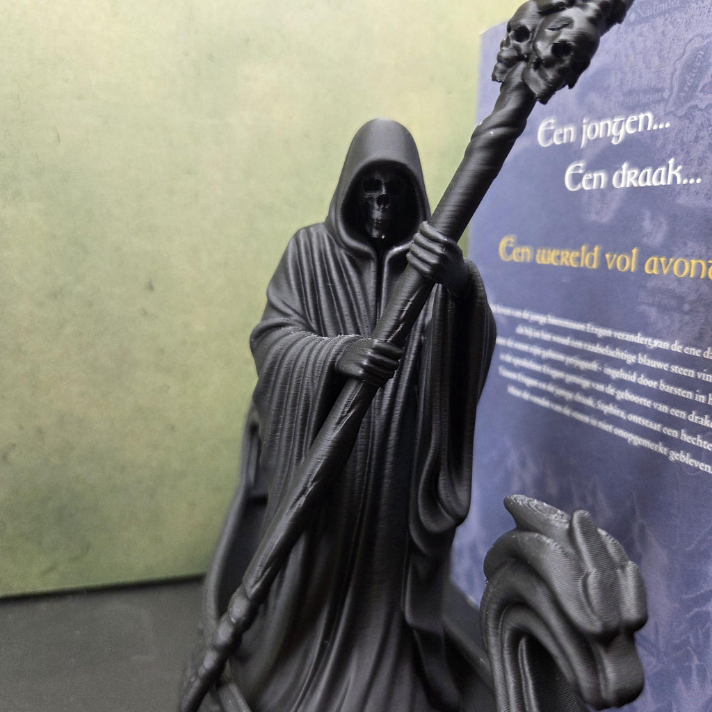 Grim Reaper Boat Statue, Gothic Ferryman Decor, Death Figurine, Skull Boat Sculpture, Dark Fantasy Decor, Macabre Shelf Decor, Gothic Gift