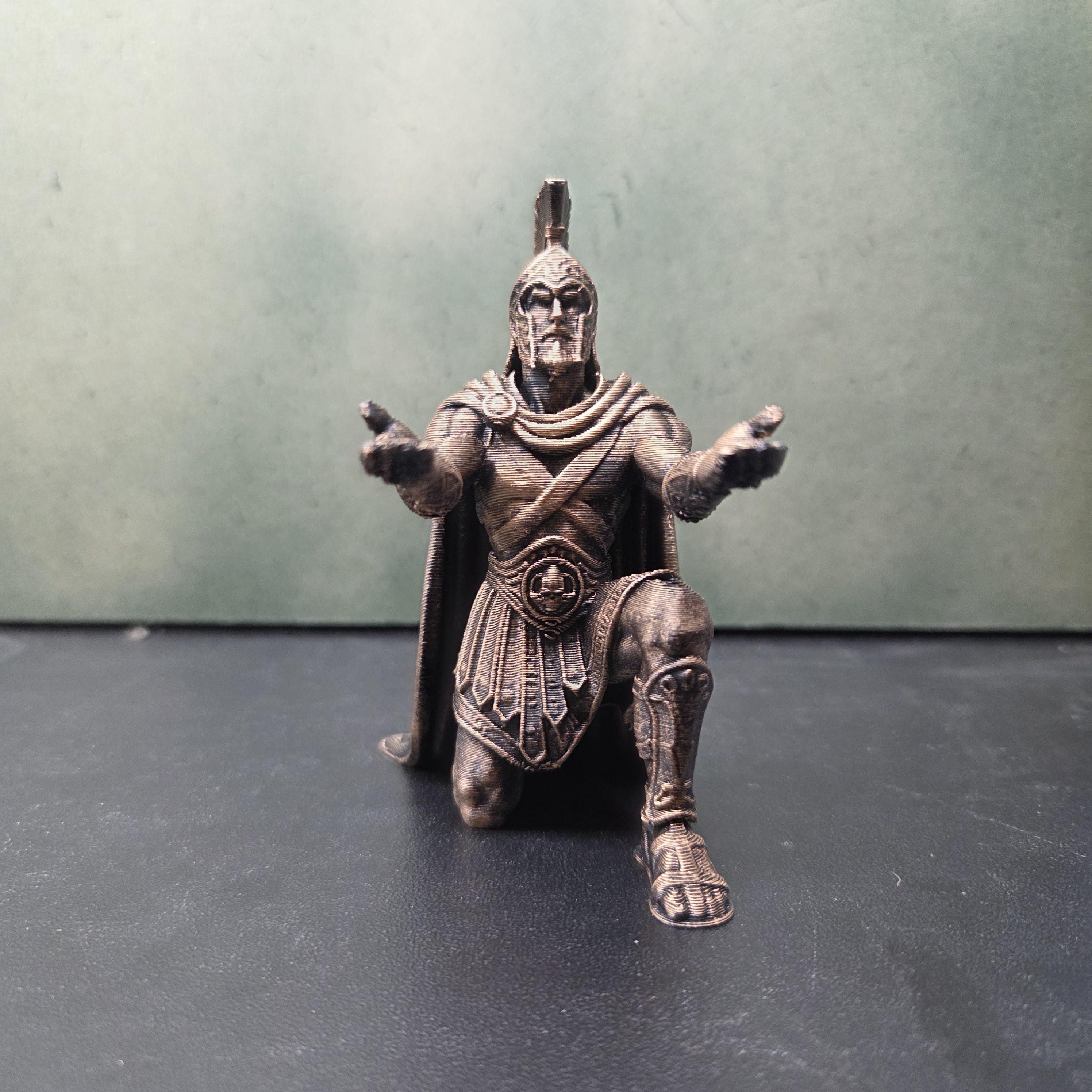 Spartan Warrior Pen Holder, Gladiator Desk Decor, Roman Soldier Pen Stand, Fantasy Office Decor, History Gift, Desk Organizer