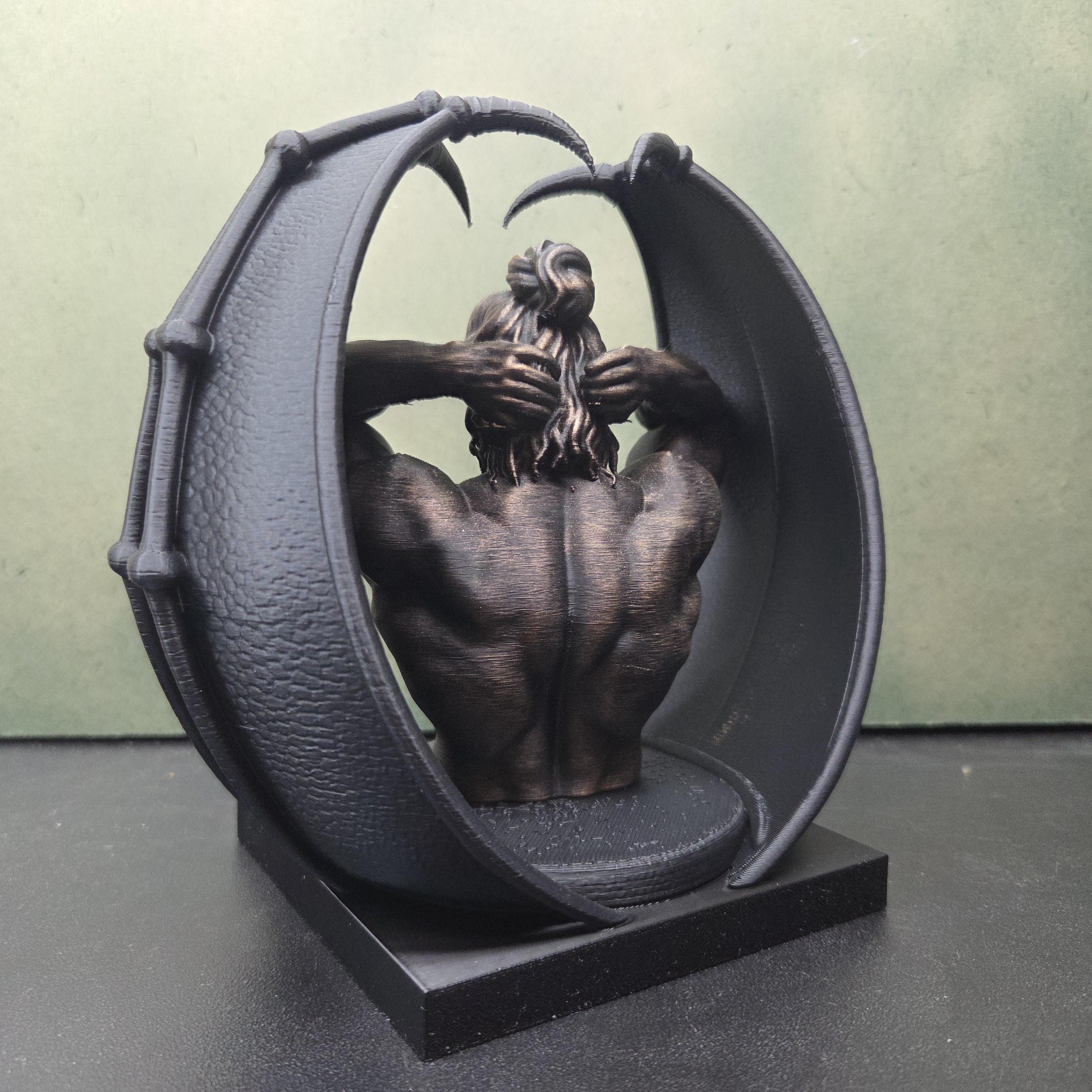 ACOTAR Cassian Bat Boys Statue | Rhysand Cassian Azriel | Night Court Book Decor | Romantasy Bookshelf Decor | Fantasy Fae Gift